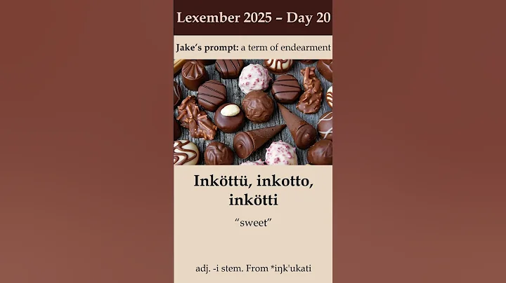 Lexember Day 20 - A Term of Endearment