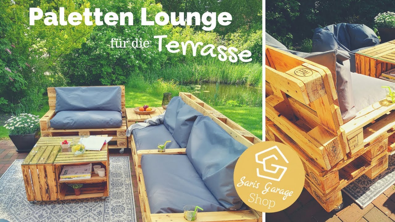 Paletten Lounge geflammt + angeschrägter Rückenlehne ...