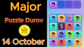 ⭐️14 October Major puzzle durov Solved Today | Major Daily combo card 14 October