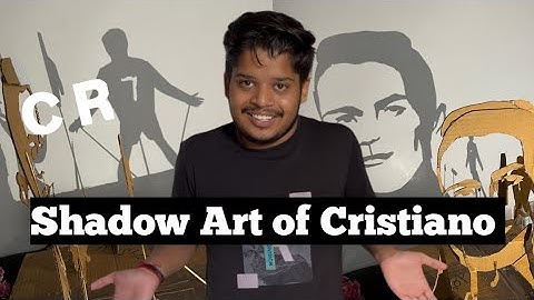 Making a shadow art by using cardboard 😍 | Shadow Drawing | Cristiano Ronaldo