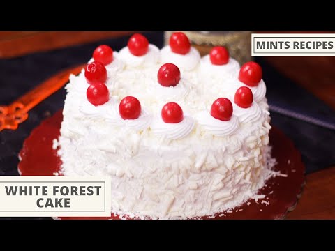 बहुत-टेस्टी-सफ़ेद-फारेस्ट-केक-|-eggless-white-forest-cake-|-cake-recipe-in-hindi