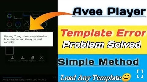 Avee player Template error problem solved | Simple Method | Avee plyer error problem solved Pk Tech