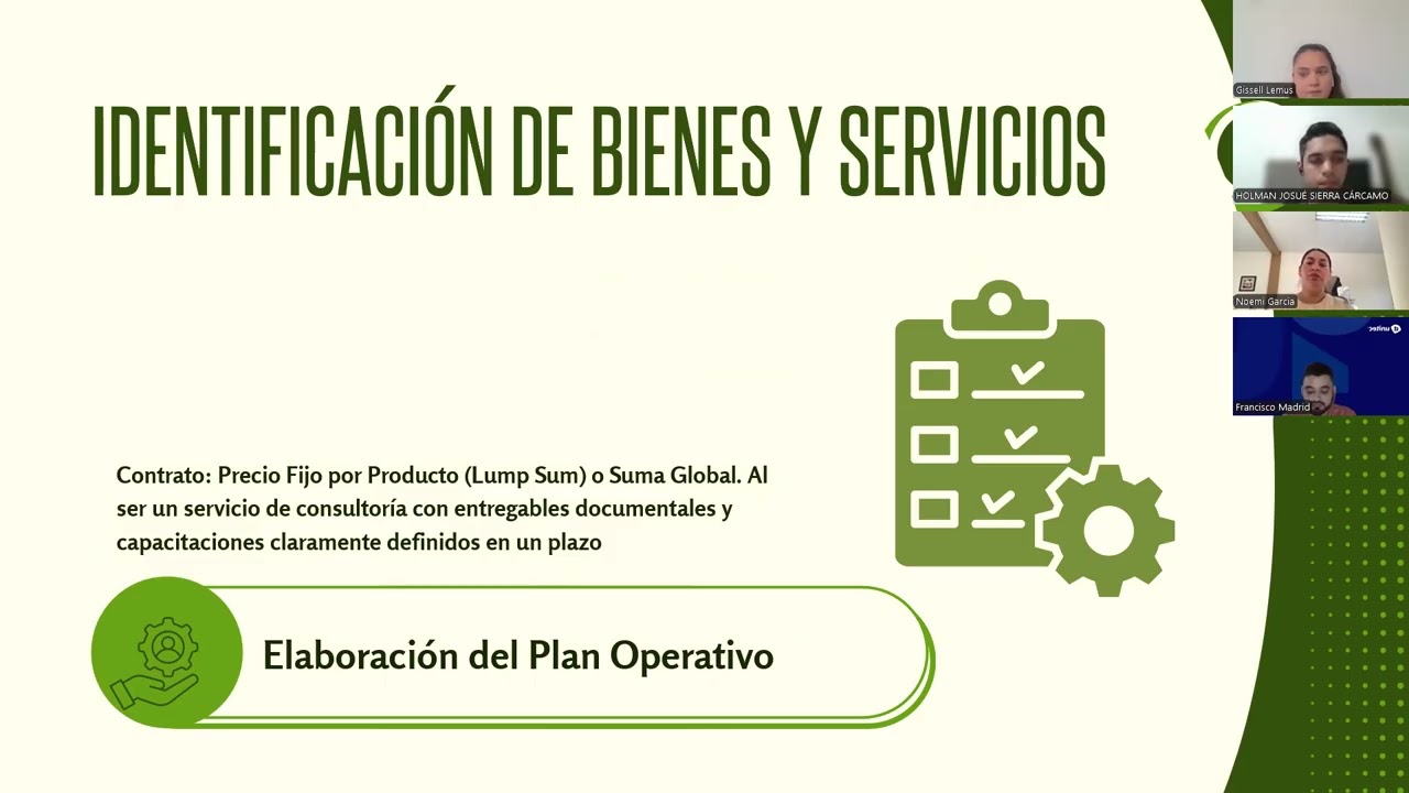 Clase Gestión de Adquisiciones y Entorno de Involucrados. Proyecto ECOMUEBLES