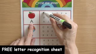 A-Z letter recognition worksheets for kids!