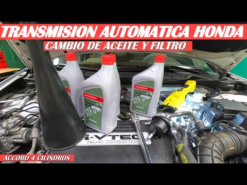 Como cambiar el Aceite de transmision y filtro Honda 4 cilindros