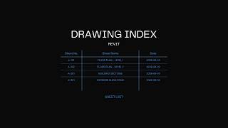 Create a Sheet List & Drawing Index in Revit