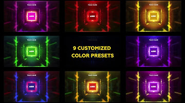 Audio React - Endless Square Tunnel | After Effects Template