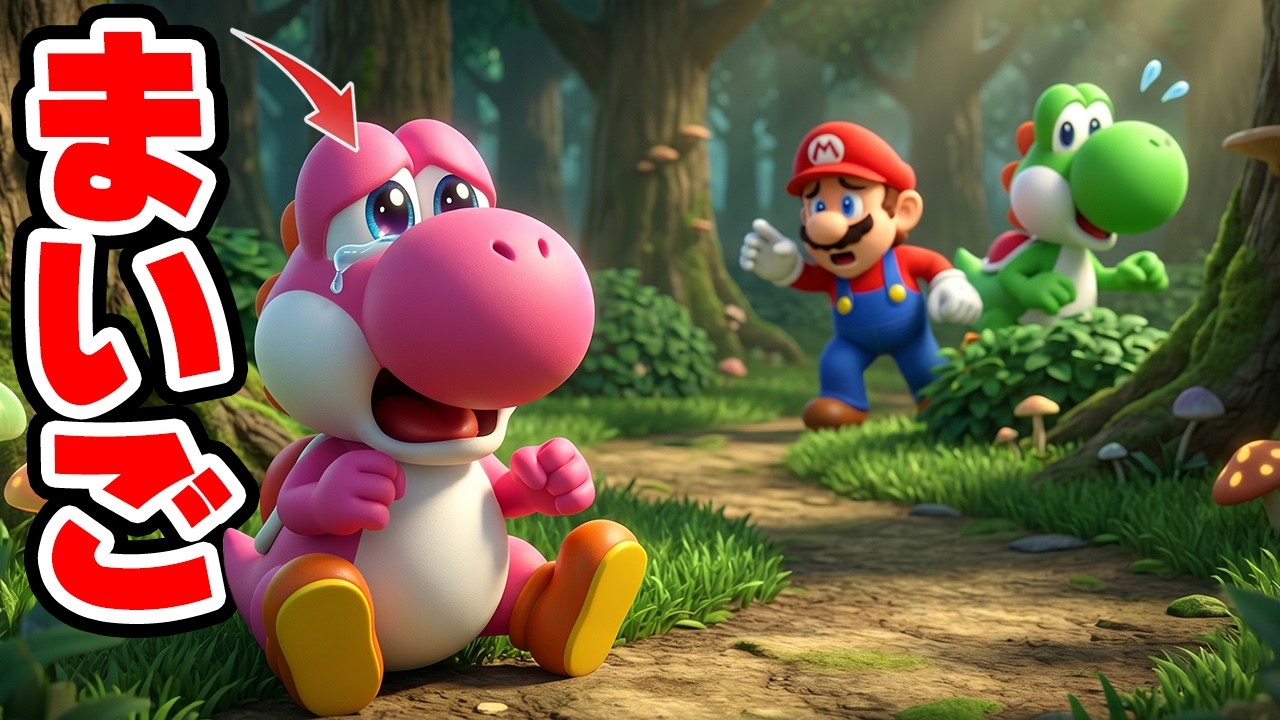 I don't want to go to kindergarten! Little Yoshi ran away and got