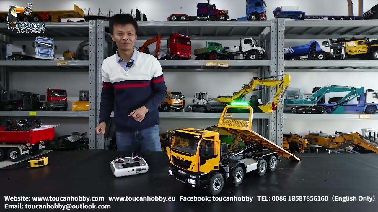 Unbox MD model 1/14 Hydraulic Rescue Vehicles 8x8 Wrecker, light