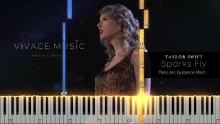 Sparks Fly - TAYLOR SWIFT | Piano Cover by - Vivace Music | Sparks Fly Easy Piano Tutorial