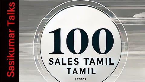 Sales Management Course: Sales தமிழில் #SasikumarTalks