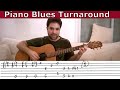 Guitar Tutorial: Piano-Style Blues Turnaround - Lesson w/ TAB