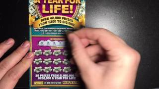 $200,000 A Year For Life MA Scratch Ticket... Nice Win!