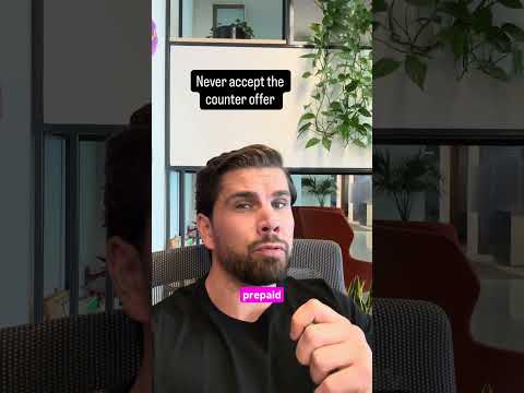 This is why you should NEVER accept the counter offer….