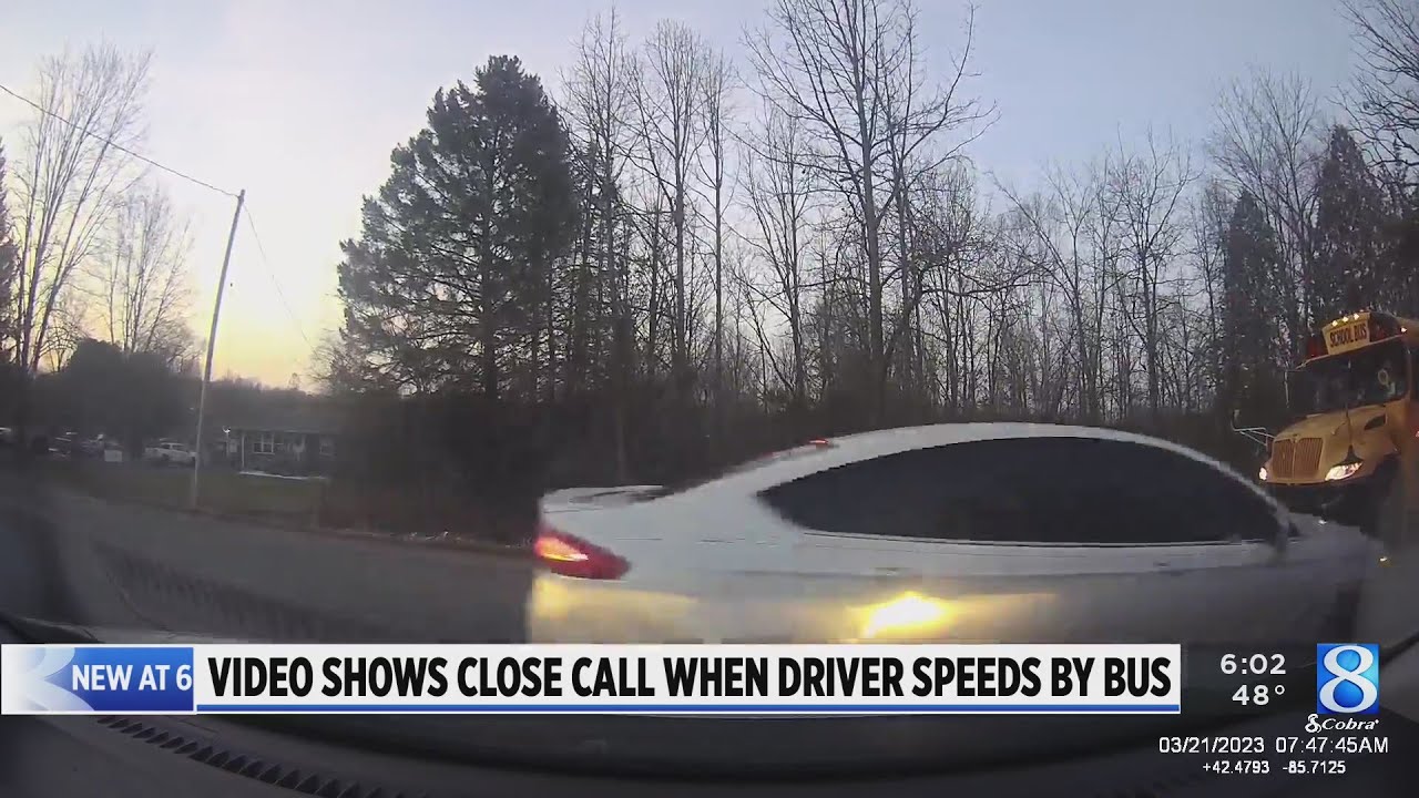 Video shows driver ignore school bus stop sign as girl prepared to ...