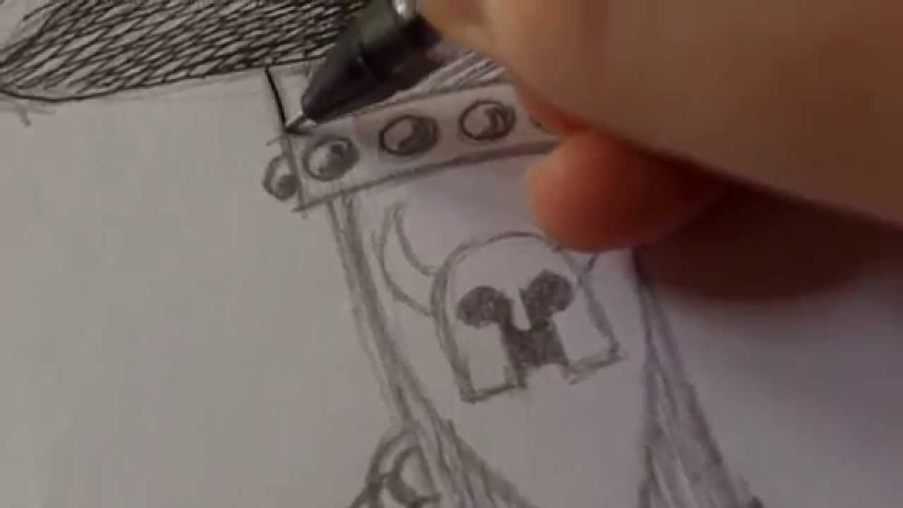 Drawing Thors Hammer - Inking - YouTube