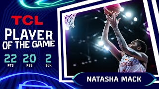 Natasha Mack (22 PTS | 20 REB) | TCL Player Of The Game | MNE v LAT
