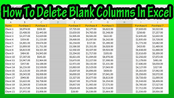 How To Delete (Remove) Blank Or Empty Columns In Excel Explained