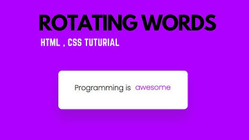 Rotating Words with HTML and CSS | CSS Animation
