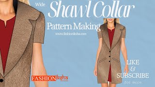 #DRAFTING WIDE SHAWL COLLAR..! I #WIDE SHAWL COLLAR PATTERN MAKING I