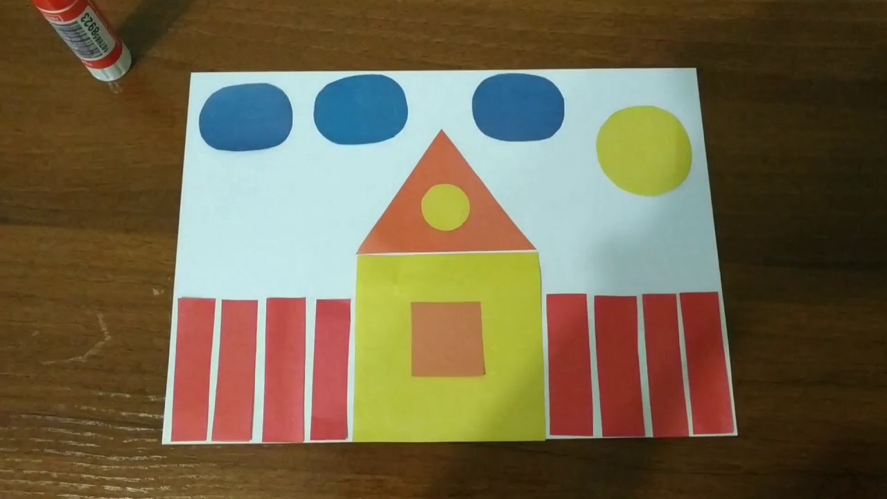 Аппликация. Математика для детей. 3+ "Дом". - YouTube