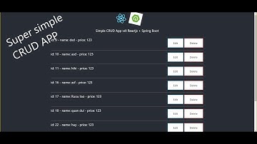 Spring boot + react js - demo web CRUD siêu đơn giản