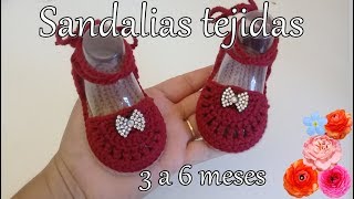 Sandalias tejidas para bebé Modelo Luciana 3 a meses - YouTube