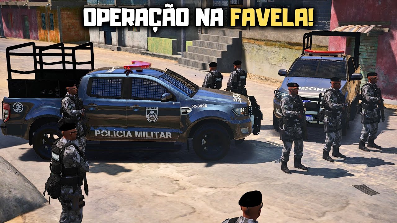 VIATURA DO CHOQUE FOI RECEBIDA A T1R0S NA FAVELA DO RIO DE JANEIRO - POLICIA NO GTA 5