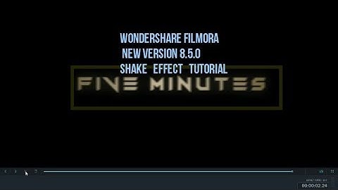SCREEN SHAKE EFFECT TUTORIAL | WONDERSHARE FILMORA 8.5.0