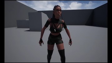 Demo | Animated braids ponytail made with the RigidBody node and physics in Unreal Engine 4.25.3