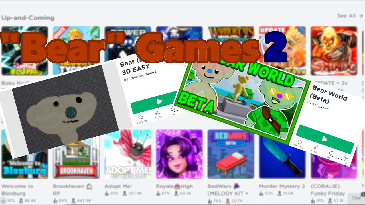 Playing "Bear" Games 2 YouTube