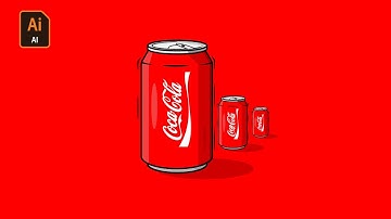 Adobe Illustrator Tutorial- Create a Coca-Cola soda can Vector (HD)