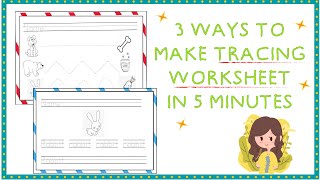 ✨ 3 Ways To Make A Tracing/Handwriting Worksheet In 5 Minutes ✨Super Easy