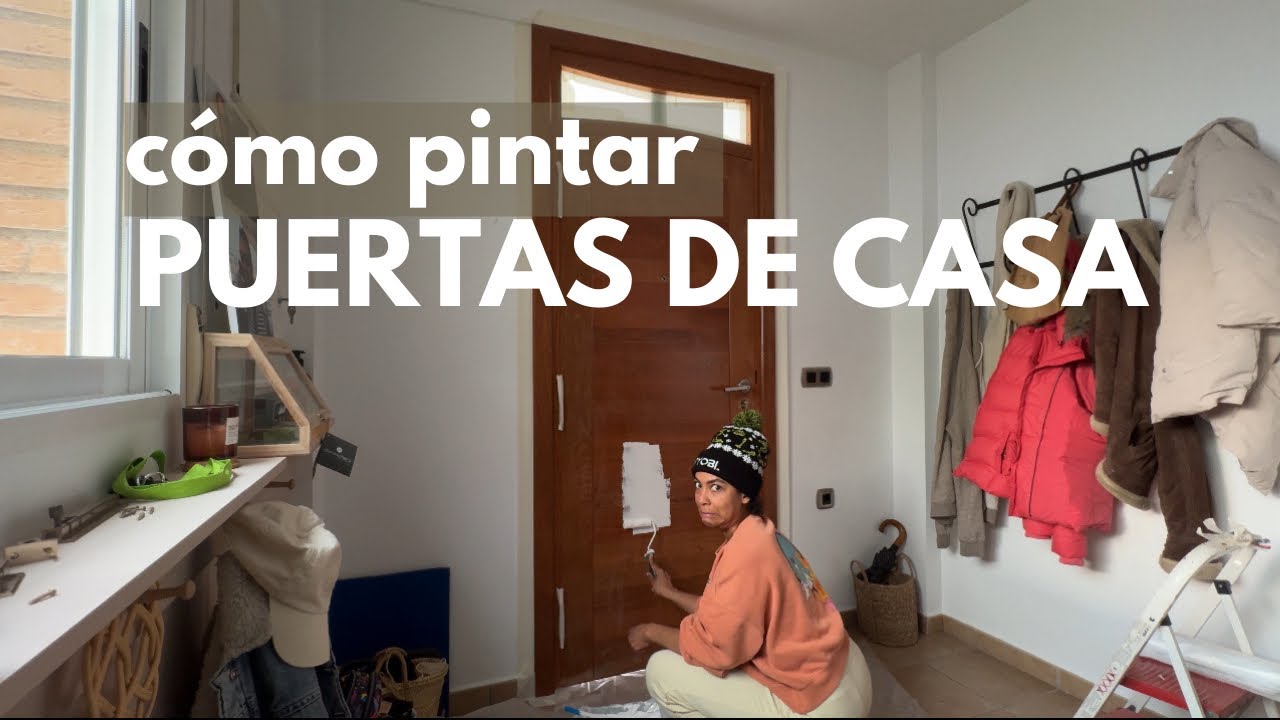 Cómo pintar puerta de madera en blanco paso a paso | PARA PRINCIPIANTES - SIN IMPRIMACIÓN