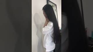 long hair quickly chopped off