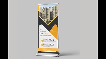 How To Design professional Roll Up Banner, Banner Design bangla tutorial 2020,photoshop ,