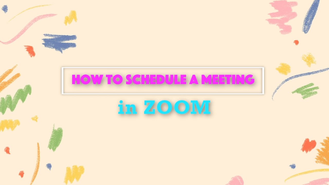 How to Schedule a Meeting in Zoom - YouTube