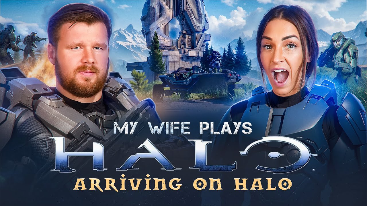 My wife plays HALO for the FIRST time || Level 2 - ARRIVING ON HALO