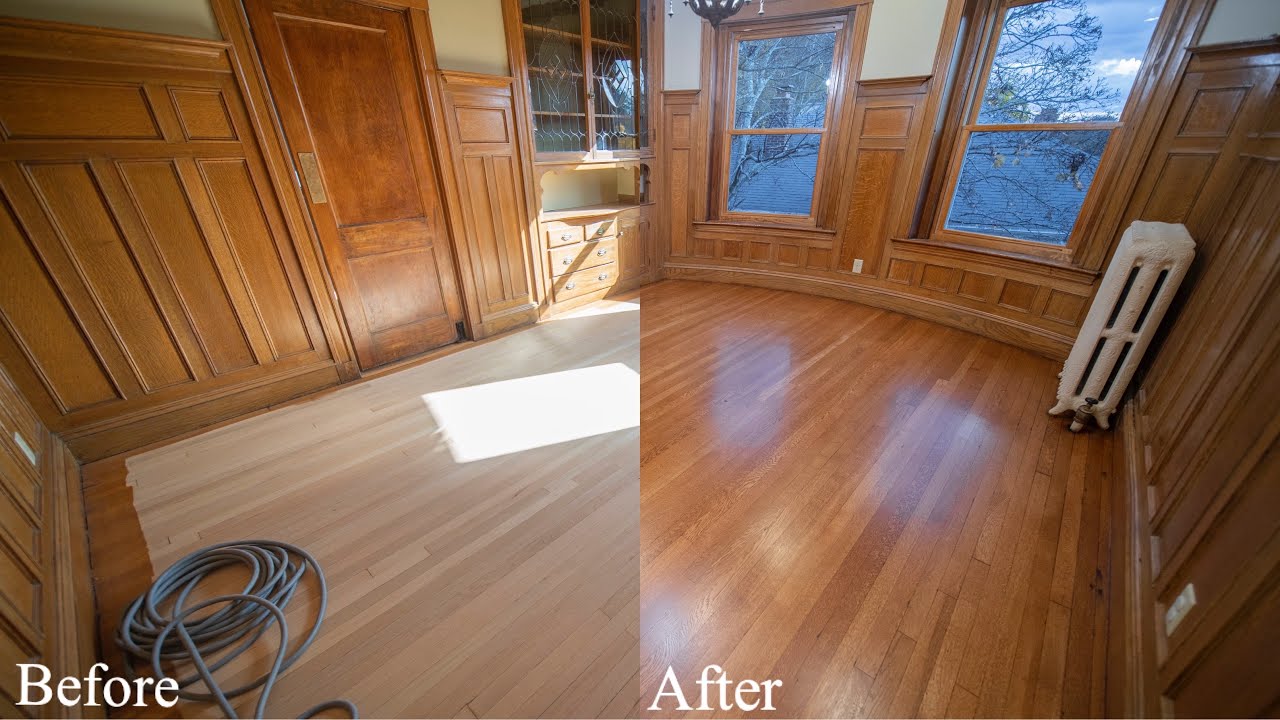 Bona Nutmeg stain on white oak hardwood floor. Bona Traffic HD Satin on ...