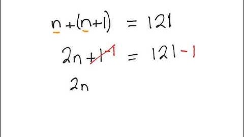 Year 7 year 8 The sum of two consecutive numbers on a number scale is 121, what are the numbers