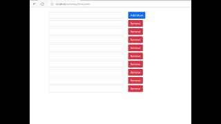 Add and Remove HTML Form Input Fields Dynamically using jQuery