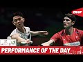 Totalenergies performance of the day  viktor axelsen and lee zii jia putting on a masterful display