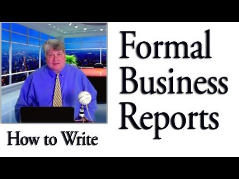 How to write a business report in apa format