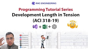 DEVELOPMENT LENGTH FOR DEFORMED BARS IN TENSION (ACI 318-19) EXCEL VBA CODE (MACRO) | Full Tutorial