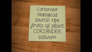Coriander Pharmacongnosy Description..