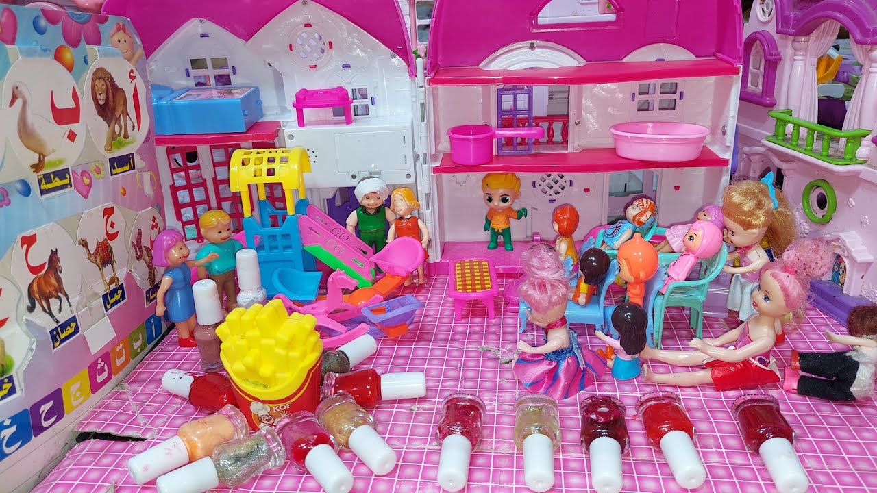 حضانة الشطار جوه الدار_عائلة عمر_جنه ورؤي_مامتي دكتورة_العاب بنات