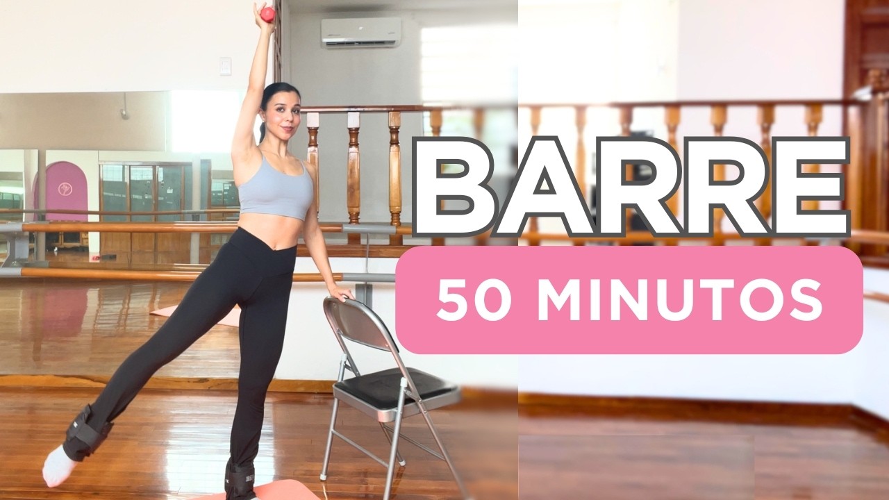 BARRE SCULPT con polainas y mancuerna. Entrenamiento FULLBODY 50 min