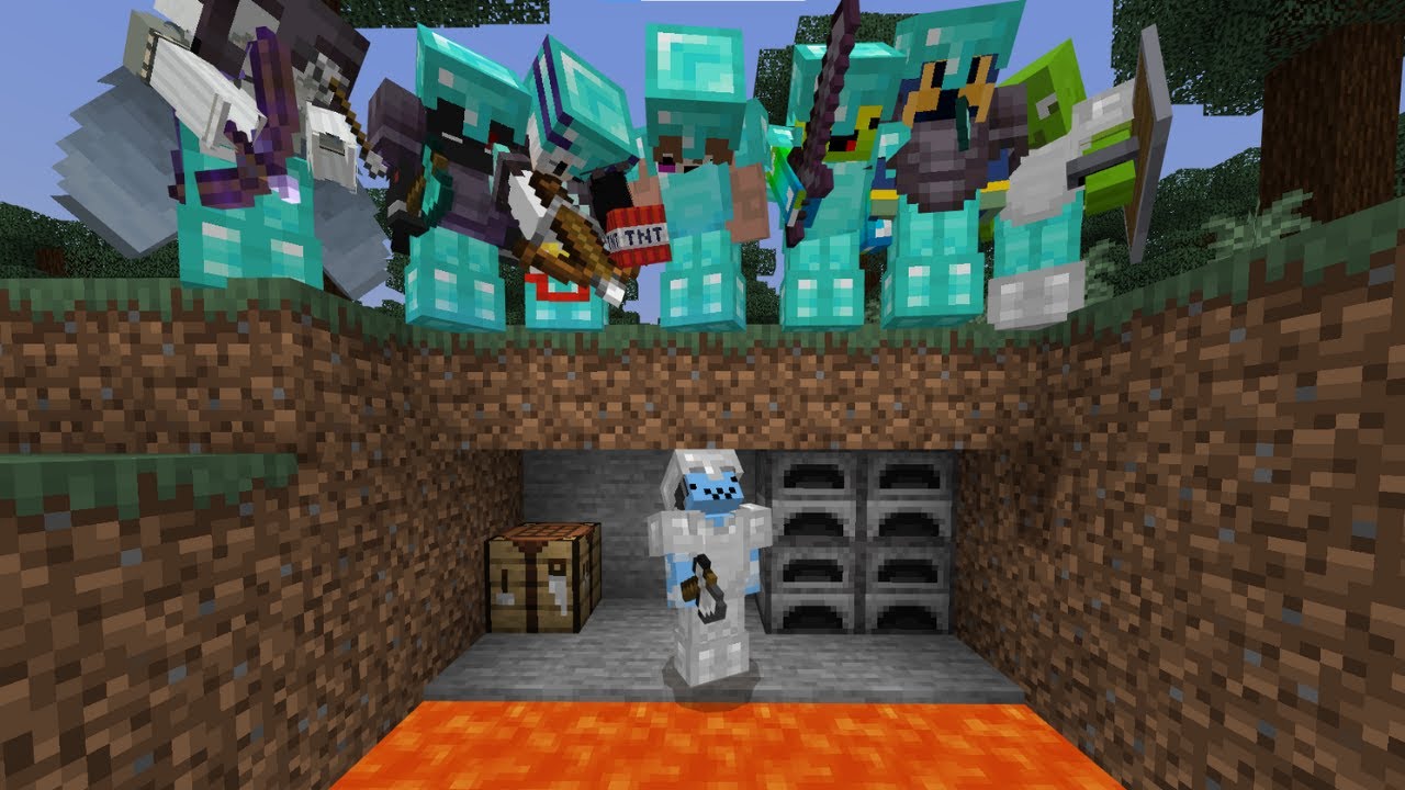 Minecraft Speedrunner VS 7 Hunters (Manhunt)