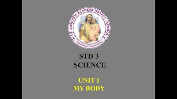 SCIENCE STD 3 | UNIT 1 - MY BODY