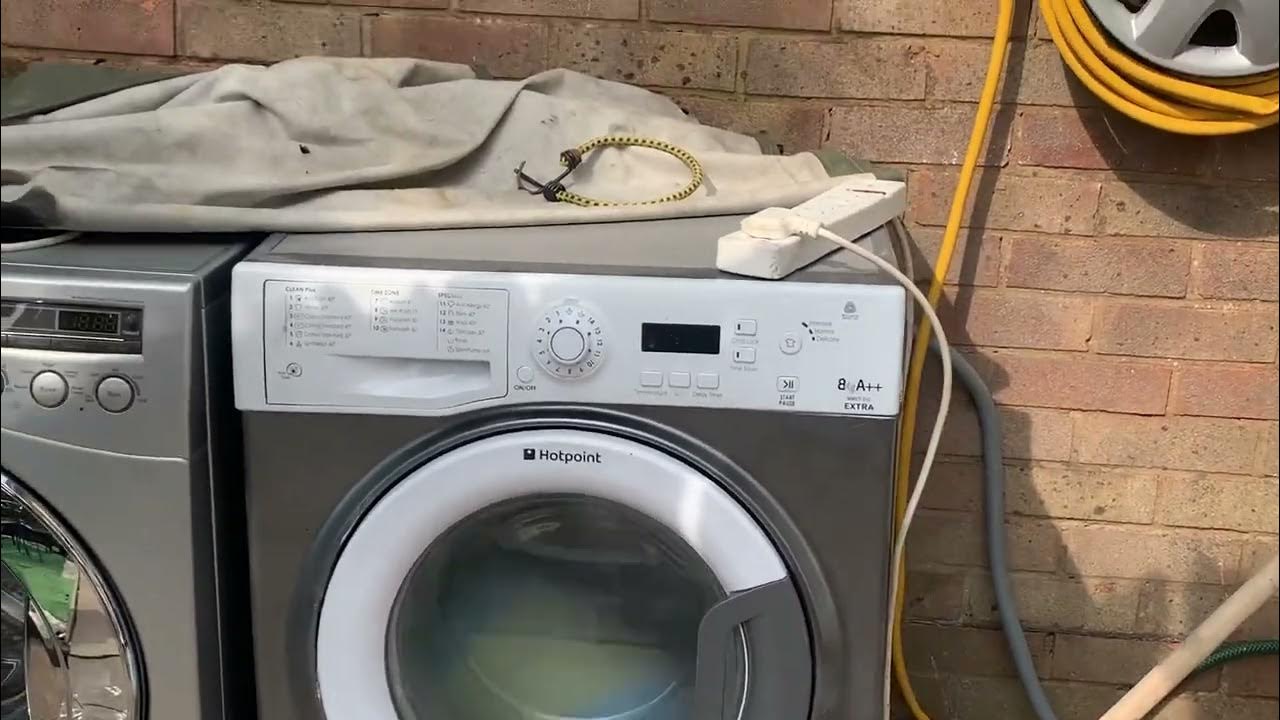 Hotpoint WMXTF 842 Washing Machine Unbalanced Jumping Slowdown! YouTube